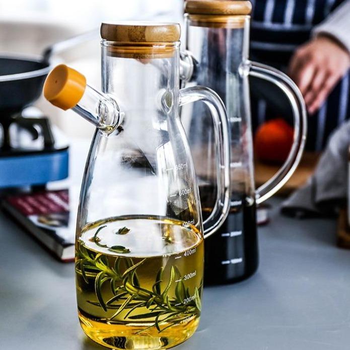 Lastra Transparent Glass Oil Bottle