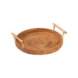 Elma Rattan Round Tray