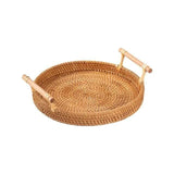 Elma Rattan Round Tray