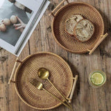 Elma Rattan Round Tray