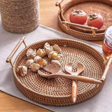 Elma Rattan Round Tray